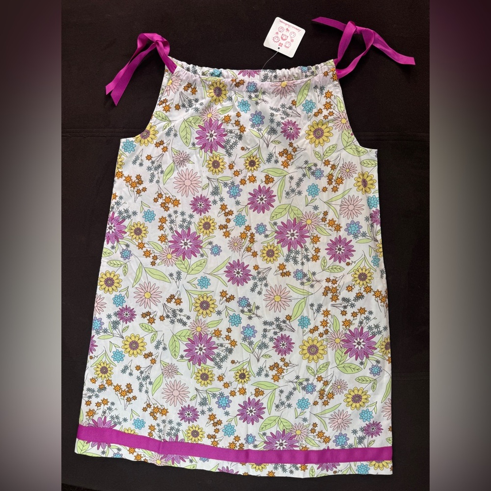 Hannah Andersson Floral Sleeveless Tie Dress